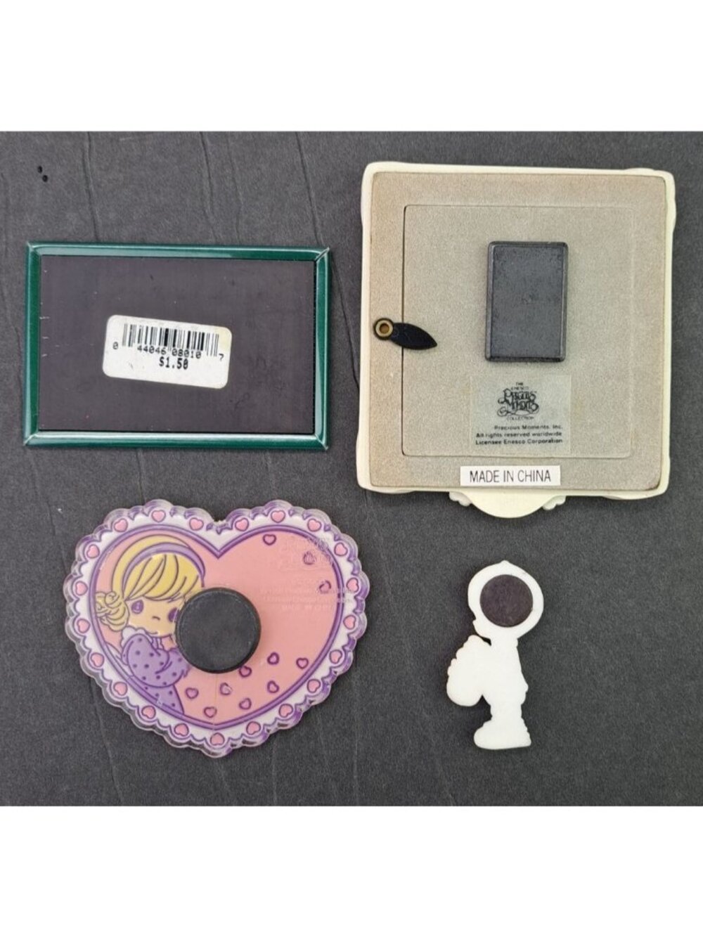 Vintage Precious Moments Magnets Lot Of 4 Photo Frame Chapel Collector's Club - Picture 5 of 8